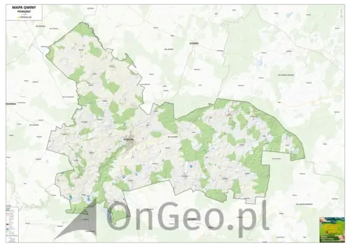 Mapa gminy Pieniężno